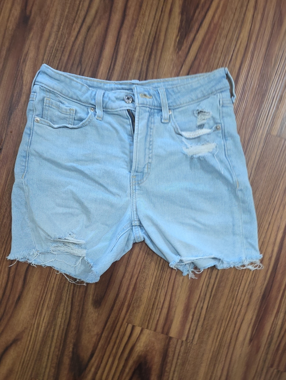 Old Navy Light Blue Distressed Denim Shorts